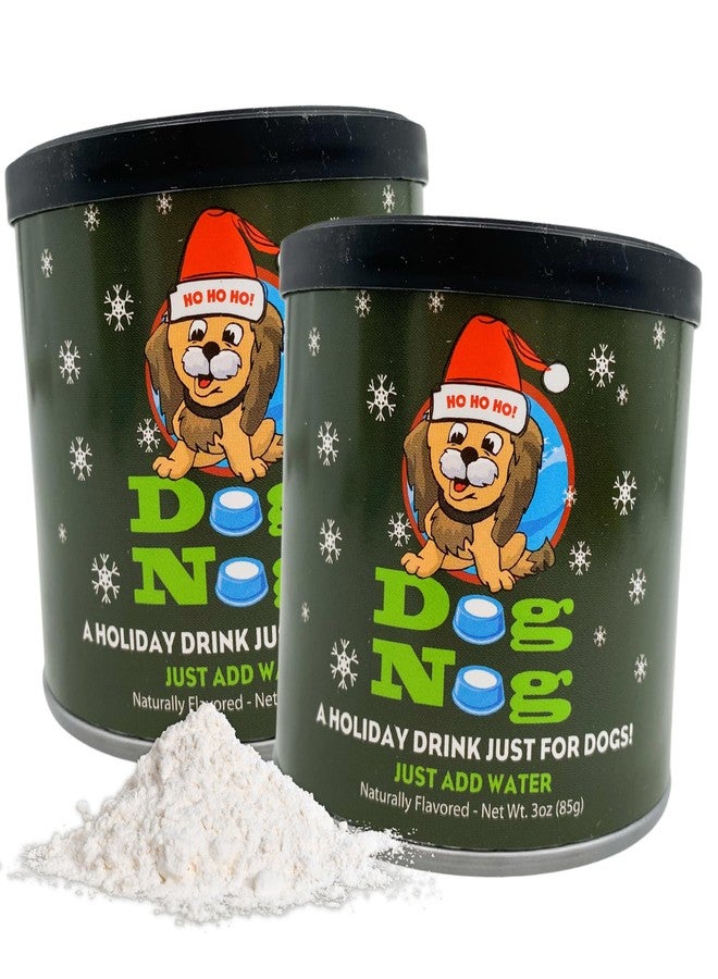 Needzo Dog Christmas Eggnog Drink Mix, Vanilla Flavored Powdered Treat, Stocking Stuffers for Dogs, 3 Ounces (Pack of 2) - Image 1